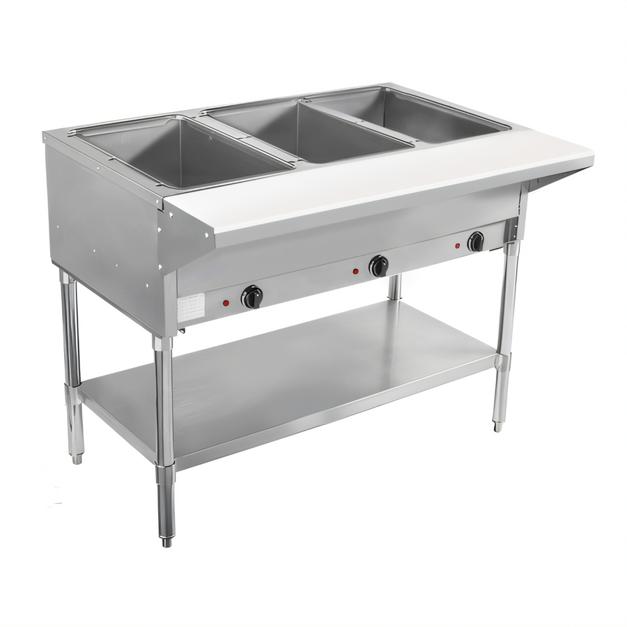 Product image #1 for BevLes Electric Dry Heat Steam Table with 3 Open Wells, 44 Inch Wide