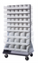 Thumbnail image #1 for Quantum Double-Sided Louvered Rack with Casters and Bins, 36 x 30 x 72 Inches, 1200 lb Capacity