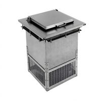 Glastender Drop-In Dipping Ice Cream Freezer, 18 x 18 Inch, Self-Contained, Hinged Solid Lid, 1 x 3-Gallon Can Capacity
