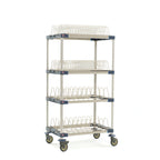 Thumbnail image #1 for Metro MetroMax 4 MAX4-PR36VX4 36-Inch Wide 4-Tier Mobile Plastic Drying Rack for Trays, Cutting Boards, Sheet Pans and Steam Pans