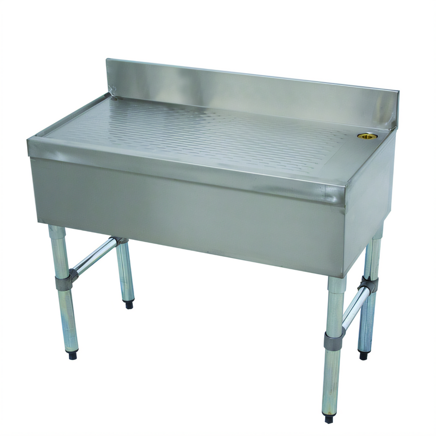 Product image #1 for Advance Tabco Underbar Basics SLD-18 Free-Standing Bar-Type Drainboard with 4-Inch Backsplash