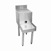 CHOICE 12-Inch Freestanding Underbar Blender Station with Filler Board, Backsplash, and 10-Inch Blender Shelf