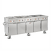 Thumbnail image #1 for Handy Line HLC-5W6-7H-35-DRN Mobile Heated Wet Well Serving Cabinet