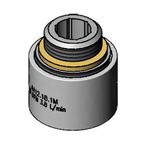Thumbnail image #1 for T&S Brass B-0199-07-F10 Vandal-Resistant Faucet Aerator, 1.0 GPM Flow Control, 3/8" NPSM Male Threads