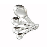 Winco Stainless Steel 4-Piece Measuring Spoon Set, 1/4 Teaspoon to 1 Tablespoon