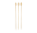 Thumbnail image #1 for White Tiki-Shaped Wooden Ball Picks, 25 Count per Pack, 100 Packs per Case