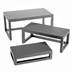 Thumbnail image #1 for American Metalcraft 3-Piece Rectangular Black Solid Wood Buffet Riser Set