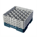Thumbnail image #2 for Cambro Camrack Full Size 30-Compartment Glass Rack with 4 Soft Gray Extenders, Teal, 8-1/2-Inch Height