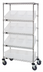 Thumbnail image #1 for Quantum Mobile Wire Shelving Bin System with 12 Clear Bins, 36 x 18 x 63 Inches, Chrome Plated Finish