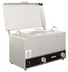 Thumbnail image #1 for Omcan Double Pot Countertop Electric Sauce Warmer with 2 x 2.5-Liter Inserts