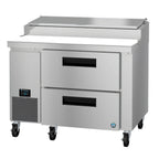 Thumbnail image #1 for Hoshizaki Steelheart PR46B-D2 46-Inch One-Section Pizza Prep Table, 2 Drawers, 6 x 1/3-Size Pan Rail, R290 Refrigeration