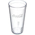 Thumbnail image #1 for Carlisle Coca-Cola® Stackable™ 20 oz SAN Plastic Tumbler — Clear, Textured Exterior