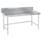 Thumbnail image #1 for Advance Tabco BSR-60 16 Gauge 304 Stainless Steel Sorting Table, 60 x 30 Inches, 10-1/2-Inch Backsplash, 3-Inch Raised Edge