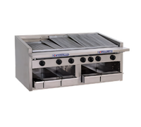 Bakers Pride Dante Series C-60RS-R 60-Inch Countertop Gas Radiant Charbroiler, Stainless Steel, No Legs