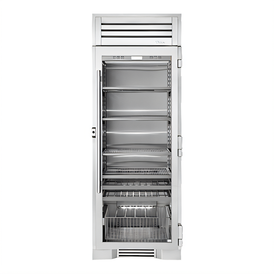 Product image #1 for True Residential 30-Inch Single-Section Reach-In Refrigerator with Glass Door, Stainless Steel, Self-Contained R600A