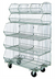 Thumbnail image #1 for Mobile Stacking Basket System with 5 Baskets, 36W x 20D x 60H, Chrome Plated Finish