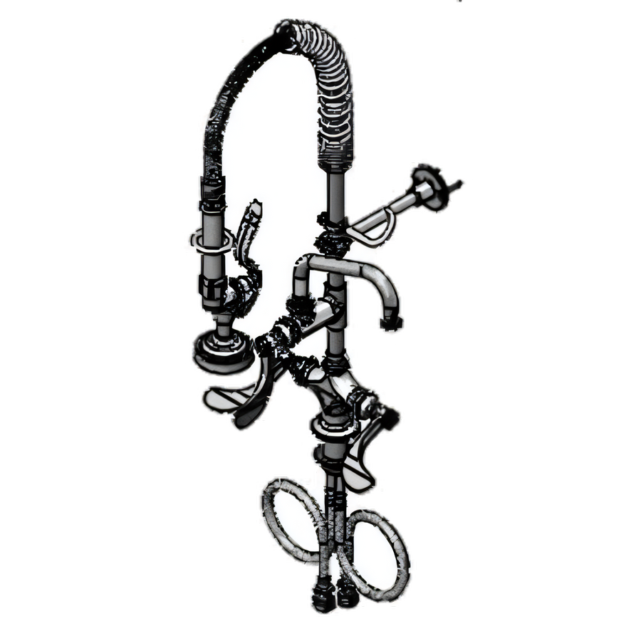 Product image #1 for T&S Brass Mini Pre-Rinse Faucet, Deck Mount, Single Hole, Low Flow Spray Valve, 6-Inch Swing Nozzle