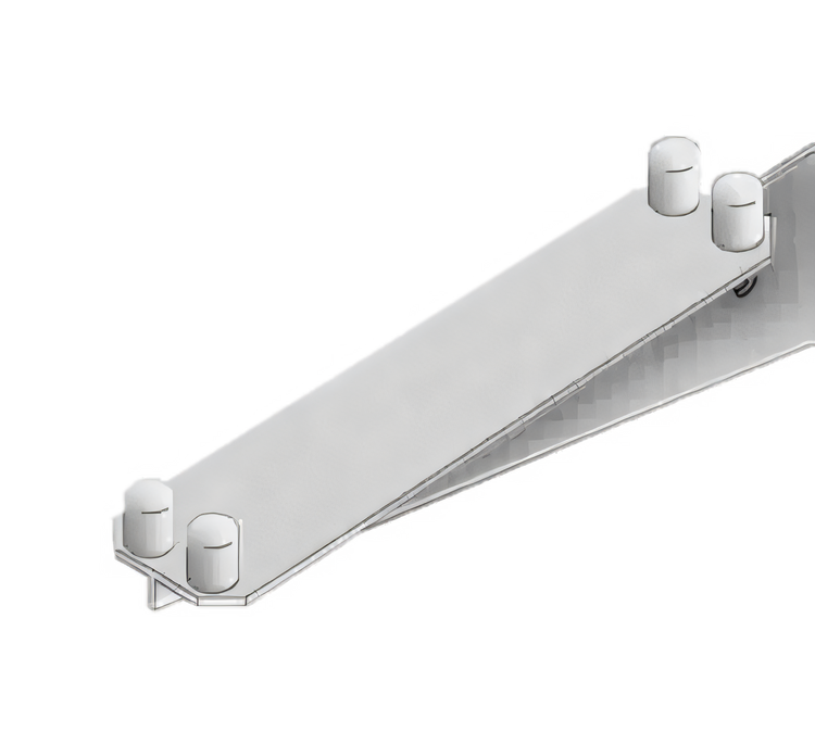 Product image #1 for Eagle Group 24-Inch Stainless Steel Double Knob Shelf Bracket for Cantilevered Shelving Systems