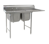 Eagle Group 414 Series 2-Compartment Commercial Sink with Right-Hand Drainboard, 56-5/8
