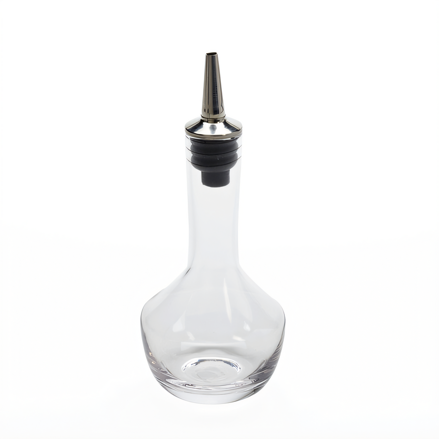 Product image #1 for American Metalcraft 4 oz Clear Glass Bitters Bottle with Stainless Steel/Silicone Dasher