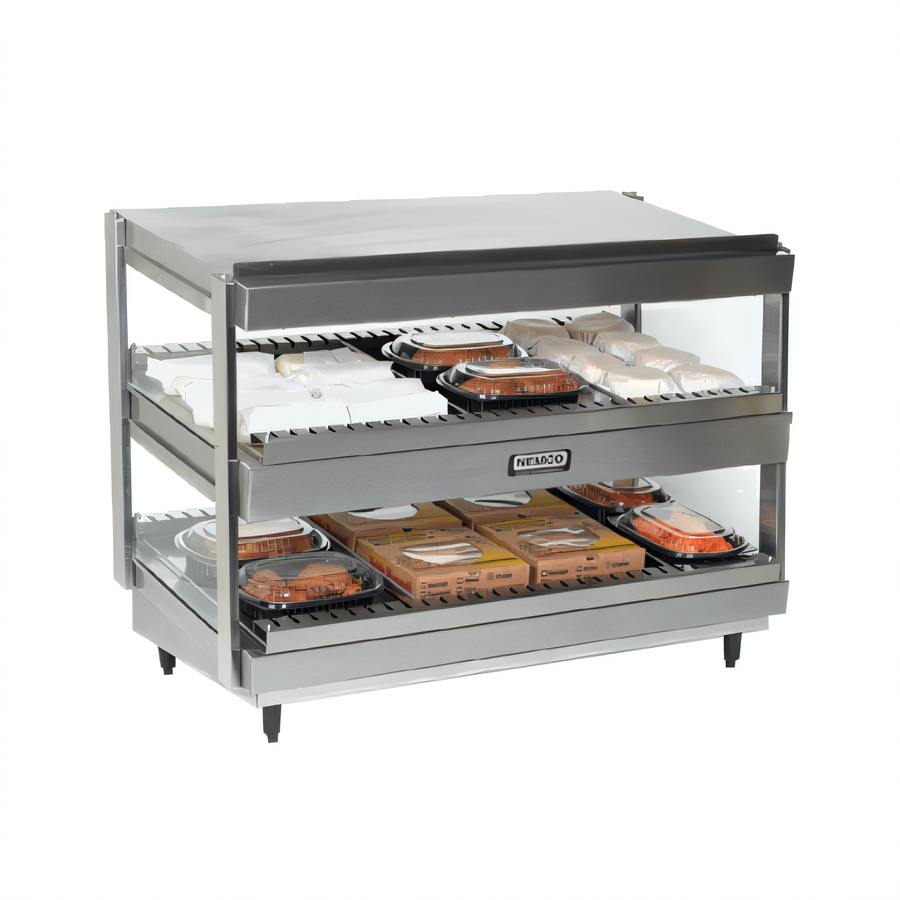Product image #1 for Nemco 30-Inch Countertop Dual-Shelf Hot Food Merchandiser with Independent Heat and Light Controls