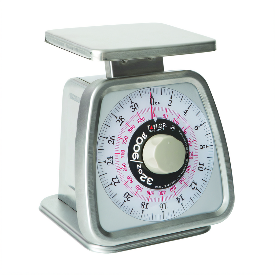 Product image #1 for Taylor TS32D Analog Portion Control Scale with Dashpot, 32 oz / 900 g, Stainless Steel