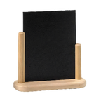 Thumbnail image #1 for American Metalcraft Securit ELEBME Double-Sided Natural Wood Tabletop Menu Board with Removable Blackboard, 6 x 9 Inches Case of 6