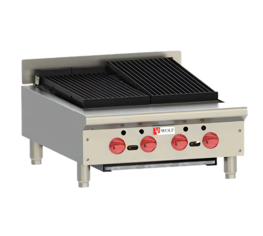 Product image #1 for Wolf Achiever 25-1/8 Inch Countertop Gas Charbroiler with 4 Cast Iron Burners