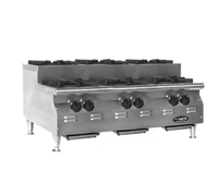 RedHots Chef's Line 36-Inch Step-Up Countertop Gas Hot Plate, 6-Burner, Natural Gas