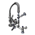 Thumbnail image #1 for EasyInstall Mini Pre-Rinse Unit, 8-Inch Deck Mount Mixing Faucet with Swing Nozzle, 1.15 GPM