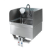 Thumbnail image #1 for Wall-Mount Stainless Steel Hand Wash Sink with Knee Pedal Valves, Faucet, Soap Dispenser and Side Splashes