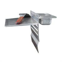 BK Resources GrillCook Pro Medium Upright Prep Shelf Stand with 12-Inch Shelf and 1/9 Pan Holder