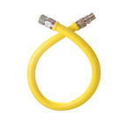 Thumbnail image #1 for Dormont Manufacturing 16125NPFS72 72-Inch Stationary Gas Connector Hose, 1-1/4-Inch ID, Yellow Antimicrobial PVC Coated