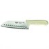 Thumbnail image #1 for Winco Stäl 7-Inch Stamped Santoku Knife with Granton Edge and White Polypropylene Handle