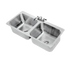 Thumbnail image #1 for Advance Tabco 45.5-Inch Wide 2-Compartment Drop-In Stainless Steel Sink with 8-Inch Swing Spout Faucet and Basket Drain
