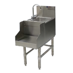 Thumbnail image #1 for Eagle Group Spec-Bar BS14-19 14-Inch-Wide Freestanding Stainless Steel Blender Station with Dump Sink, Faucet, and Recessed Shelf