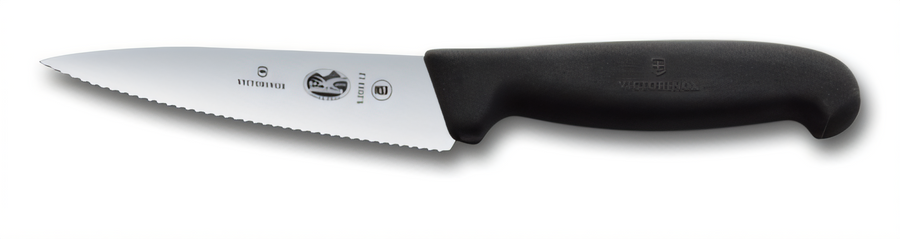 Product image #1 for Victorinox Fibrox Mini Chef's Knife, 5-Inch Serrated Blade, Black Handle