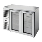 Thumbnail image #1 for True Mfg. – Premier Bar TBR48-RISZ1-L-S-GG-1 48-Inch Two-Section Refrigerated Back Bar Cooler with Locking Glass Doors