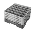 Thumbnail image #2 for Cambro Camrack Full Size Low Profile 25-Compartment Glass Rack with 4 Extenders, Brown