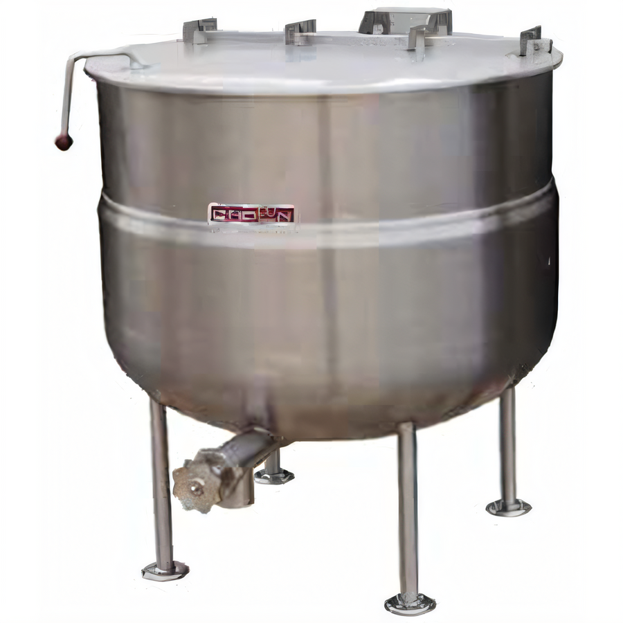 Product image #1 for Crown DL-150 Stationary Direct Steam 2/3 Jacketed Kettle - 150 Gallon Capacity