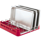 Thumbnail image #1 for Vollrath Signature 5266910 Full-Size Open-End Dishwasher Rack for Insulated Trays and 2-1/2-Inch Steam Table Pans, Light Green