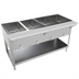 Thumbnail image #1 for BK Resources 4-Pan Full-Size Electric Open Well Steam Table with Cutting Board Shelf and Undershelf