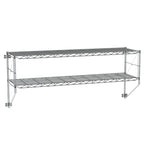 Thumbnail image #1 for Metro Erecta 12WS52C Regular Chrome Wire Wall Shelf Kit, 50-1/4"W x 13"D x 21"H, 2 Shelves