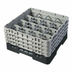 Thumbnail image #2 for Cambro Camrack® Full Size 16-Compartment Glass Rack with 4 Soft Gray Extenders, Black