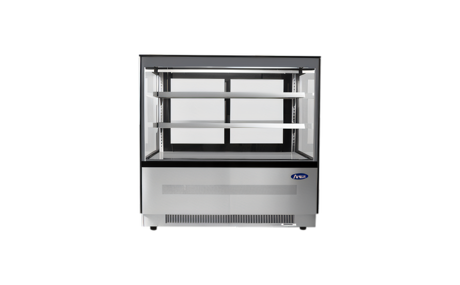 Product image #1 for Atosa RDCS-48 Floor Model Refrigerated Square Display Case, 15.1 Cu. Ft., Self-Contained Rear Mount