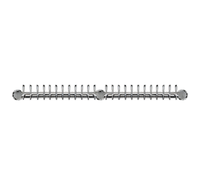 Metropolis 84-Inch Wide Wall Mount 24-Faucet Glycol-Cooled Draft Beer Tower, 3-Column, Polished Stainless Steel