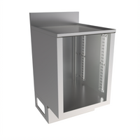 BK Resources Well Series Flat Top Stainless Steel Underbar Cabinet Base, 21 x 18 Inches