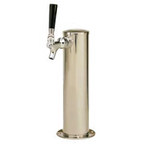 Thumbnail image #1 for Micro Matic USA D4743TKR Countertop Single-Column Glycol-Cooled Draft Beer Tower, 1 Faucet, Polished Stainless Steel