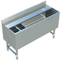 48-Inch Underbar Ice Bin with 12-Inch Deep Insulated Bin, Sliding Lid, and 7-Circuit Cold Plate