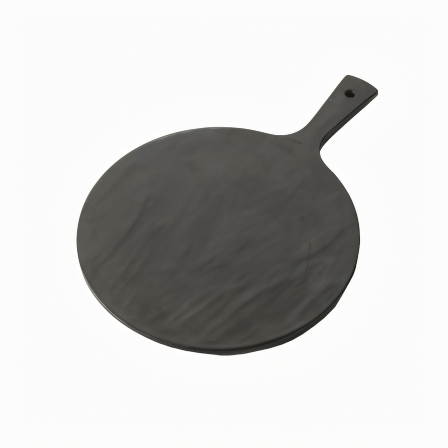 Product image #1 for American Metalcraft Black Faux Slate Melamine Round Serving Peel with Handle, 12 Inch Diameter